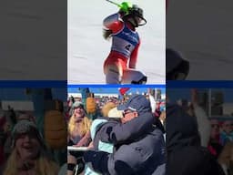 New Slalom World Champion Camille Rast's parents lived every moment of her winning with her! ❤️