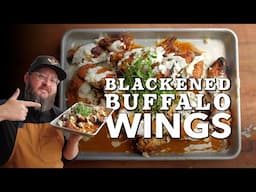 Crispy Blackened Buffalo Wings with Homemade Ranch & Buffalo Sauce | Easy Game Day Recipe!