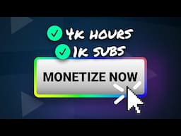 Get Monetized on YouTube FAST (4k Hours 1k Subs)