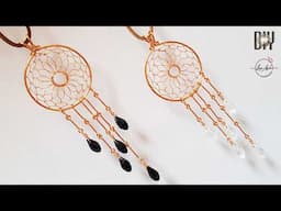 Idea for making wire pendant at home | Sunflower Dream catcher