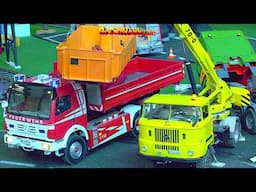 ACCEDENT, RC TRUCK RESCUE ACTION, FIREFIGHTERS, MINIATUR CONSTRUCTION ZONE MODELLTRUCK SUED 2025 p4
