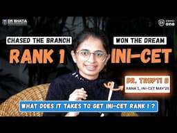 INICET May 2025 Rank 1 🥇 | Dr. Trupti B’s Journey | DBMCI Topper Talks | DBMCI One
