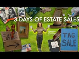 A 3 DAY ESTATE SALE/GARAGE SALE/YARD SALE EXTRAVAGANZA (how I thrift my home decor, clothes & books)