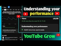 YouTube Understanding your performance | Yt studio Understanding your performance kya hota hai