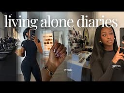 living alone vlog | slow winter days - events + feeling anxious + new clothes + in the gym
