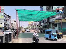 "Green Shade Relief at Timmapuri Circle Amid 44°C Heat" At Gulbarga City