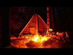 4 DAYS OF LONELINESS IN THE WINTER FOREST. CONSTRUCTION OF THE LOG BATHHOUSE IS COMPLETED!