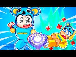A BEYBLADE DE CURA MAIS FORTE DO ROBLOX! - Brancoala Games