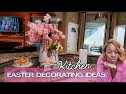 Simple Easter Decorating Ideas for Kitchen Countertops|EASTER WHITE AND GOLD KITCHEN STYLING IDEAS