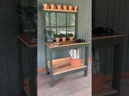 Vintage Window and 2x4 Potting Bench