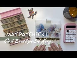 May 2025 Budget | Cash Envelope and Sinking Fund Stuffing | Paycheck 1 | 25 Year Old Budgeter