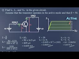 Transistor Exam Problem Solved | Active Mode | Ib, Ic, Vce Explained