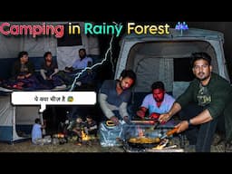 Epic Group Camping Adventure in Rainy Forest | Heavy Rain, Bonfire & Nature Sounds #vlog