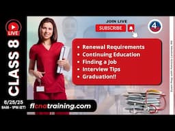 💼 LIVE 4YourCNA Classroom! Class 8 – CNA Final: Renewal, Jobs & Interview Skills! 🎓📄