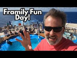 Framily Gets WET! | Carnival Cruise Venezia | Water Slide & Pool Fun! | Rambling