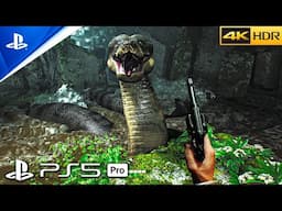 (PS5 PRO) Indiana Jones - GIANT SNAKE FIGHT | Realistic Ultra Graphics Gameplay