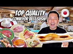 Shibuya's Best CONVEYOR BELT SUSHI in Tokyo 🇯🇵 Amazing Quality!  Katsu Midori Sushi in Japan