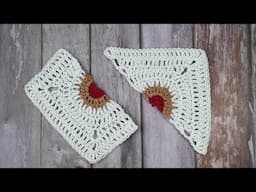 🧶 MITAD DE GRANNY SQUARE  #1| Forma Triangular y Rectangular | Tutorial Fácil y Rápido 🪡