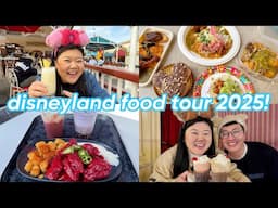 trying NEW disneyland & dca food tour 2025! (spicy wings 🔥, boba drinks🧋, birria potato 🥔 + more)