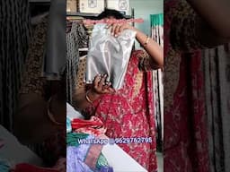 Tissue Silk Saree With Contrast Puff Sleeve Blouse Customized by Iraivi, Erode..WhatsApp @9629762795