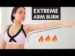 EXTREME ARM BURN, intense workout to get toned slim arms, with/ without dumbbells / water bottles