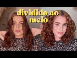 Finalização cabelo dividido ao meio