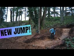 Building a HUGE Twisty Shark Fin Jump at my Backyard MTB Park!
