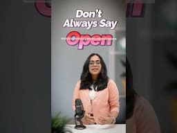 Don’t Just Say “Open” – Use These Smart English Words | Upgrade Your Vocabulary  With Ananya
