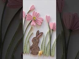 A touch of whimsy 🐰 Handmade Paper Quilling Rabbit Art
