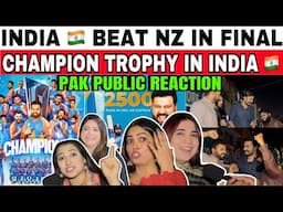 INDIA 🇮🇳 BEAT NEW ZEALAND 🇳🇿 IN FINAL | PAKISTANI PUBLIC REACTION ON INDIA WIN CHAMPION TROPHY 2025