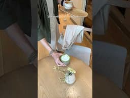 How to make matcha 🍵 Slow life #matchalatte #slowfashionbrands #chicstyle