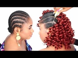 Quick and Simple Girls Hairstyle Using Braid Extension / How To Curl Braid Extension Tutorial