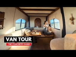 The Most Beautiful Sprinter Van Ever Built! Incredible SHOWER, Huge Seating Area // Concrete Oasis
