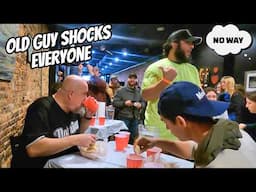 OLD GUY ENTERS EATING CONTEST AND SHOCKS EVERYONE