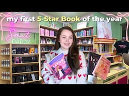 reading my first 5-star book of the year & shopping at a romance bookstore 💌