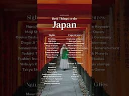 The BEST Things to do in JAPAN🙌🇯🇵 #travel #japantravel #travelblog