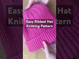 Easy knit ribbed hat - free knitting pattern for beginners #knittingpattern #knitwithme