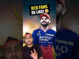 EVERY RCB FAN EVER 😜  | Kahani RCB Fans Ki 😅 | RCB Memes | #IPL2025 #Shorts #RCB