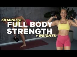 50 MIN FULL BODY STRENGTH WORKOUT | SUPER SETS | With Weights
