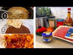 MINI CROCKPOT CHILI COOK OFF! - 3 Recipes: Chili Mac, White Chili & 5 Alarm ‼️