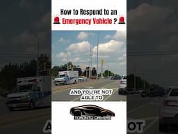 How to respond to Emergency Vehicle? 🚨  #drivinglessons #beginnerdriver
