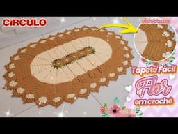 🌟Lindo e Diferente! Tapete flor em Crochê fácil 🌟