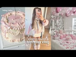 🧁ultimate birthday vlog: hosting a pinterest party, gift haul, aesthetic grwm