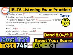 IELTS Listening Practice Test 2025 with Answers | Exam - 745 | ielts listening