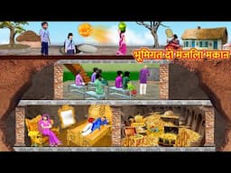 Garmi Mei Underground Two Story House Village Hindi Kahaniya Hindi Moral Stories Funny Comedy Video
