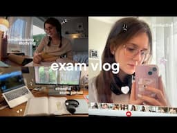 EXAM vlog 🖇️ romanticising studying, stressful exam period, productive days & balancing uni life