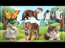 Love The Life Of Cute Animals Around Us: Raccoon, Jaguar, Pigeon, Chipmunk, Bear, Panda,...
