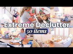 Extreme 50-Item DECLUTTER 2025 | Closet Cleaning, Playroom Purge + Donate