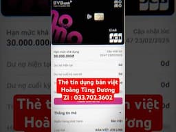 Hỗ trợ rút thẻ tín dụng bản việt nhanh chóng | hướng dẫn rút thẻ tín dụng về ATM #tindung