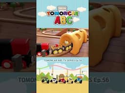 Toy train with colors | Tomoncar ABC Series Ep56 #1minTomoncar #Shorts #automobile
